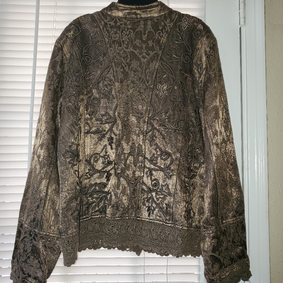 Flashback Womens vintage Embroidered Blazer L - Picture 9 of 13